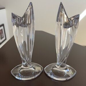 Waterford Crystal Marquis  Candle Stick  Holder Set Of 2 Made In Austria 7”